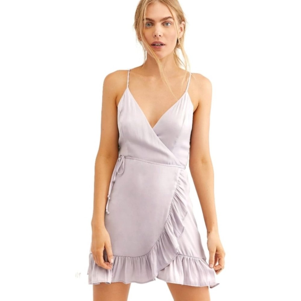 All My Love Shine Wrap Slip Lavender